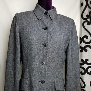 ANNE KLEIN Women 8 Gray Coat Jacket